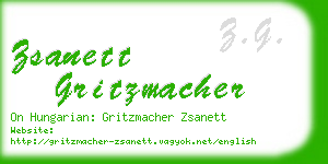 zsanett gritzmacher business card